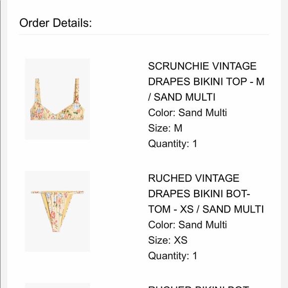 NWT WeWoreWhat Vintage Drape Bikini top - Picture 2 of 6